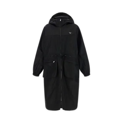 PRADA Women's Re-Nylon Raincoat "Black"