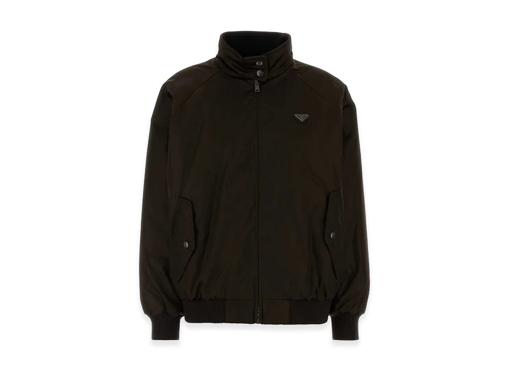 PRADA Women's Re-Nylon Bomber Jacket "Brown"