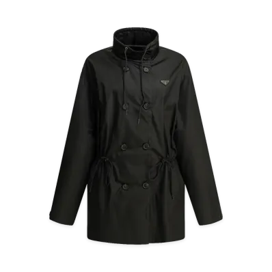 PRADA Women's Impermeabile Doppio Petto "Black"