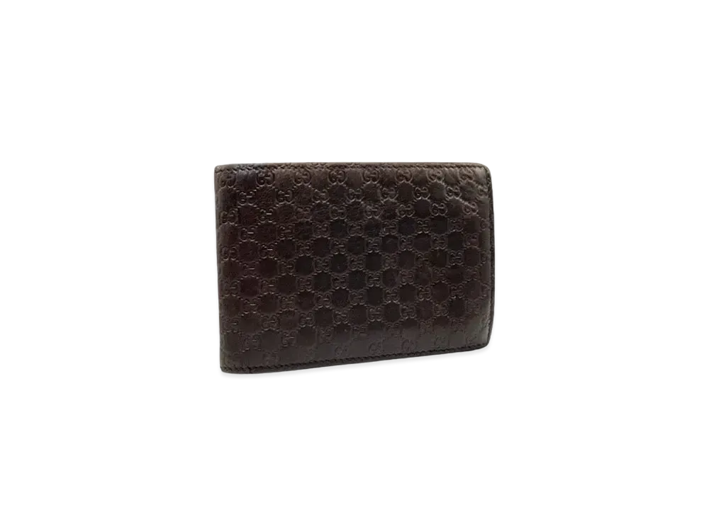 GUCCI Bi-Fold Bill Compartment Micro Guccisima "Brown"