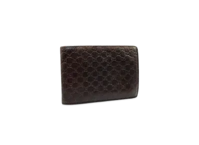 GUCCI Bi-Fold Bill Compartment Micro Guccisima "Brown"