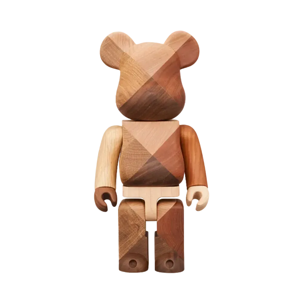 MEDICOM TOY "BEARBRICK" -Karimoku JAPAN- Karimoku 1/4 Different Tree Species 400%