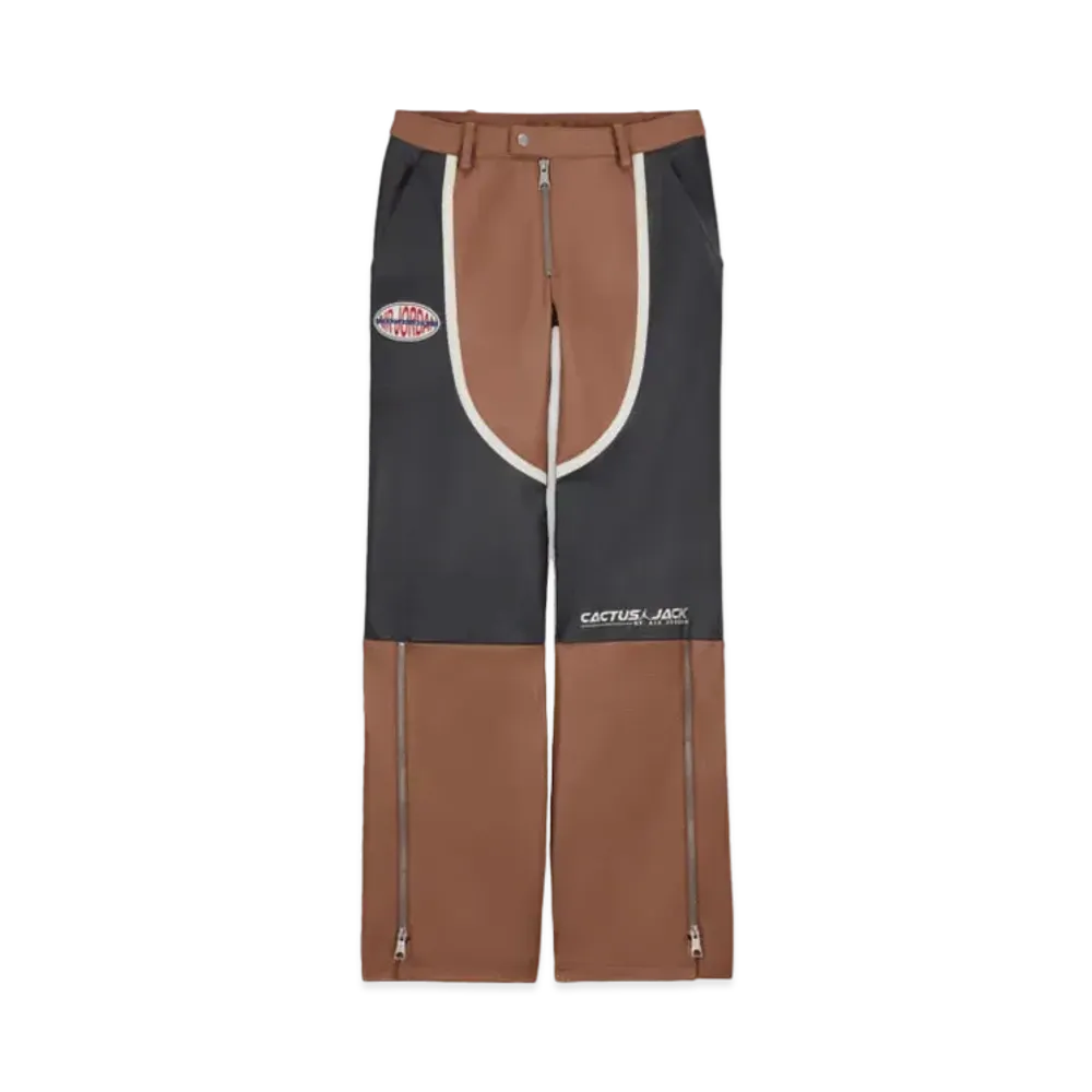 Travis Scott x Jordan Women's Leather Pants "Brown/Navy"