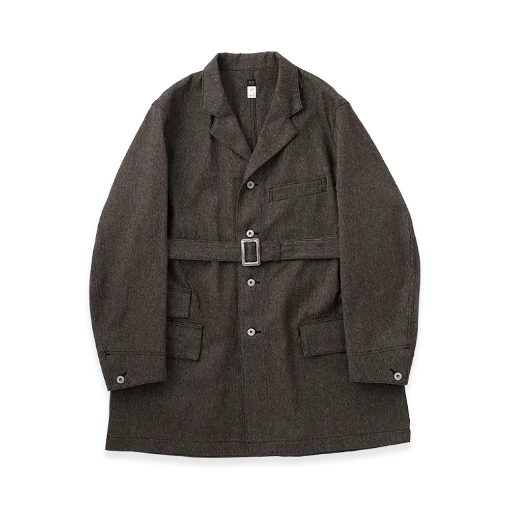 T.T Taiga Takahashi LOT.401 Belted Engineer Coat "Covert"