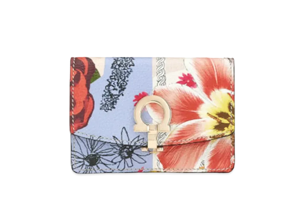 Salvatore Ferragamo Gancini Business Card Holder "Multicolor"