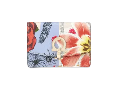 Salvatore Ferragamo Gancini Business Card Holder "Multicolor"