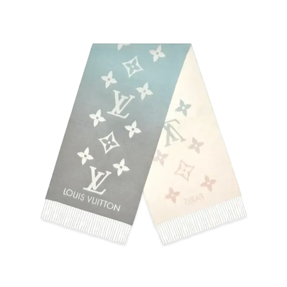 Louis Vuitton Reykjavik Gradient Scarf "Bleu Rose"