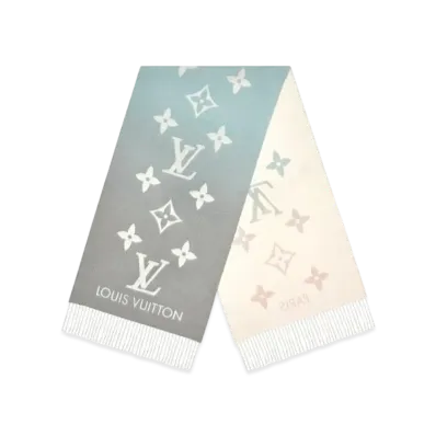 Louis Vuitton Reykjavik Gradient Scarf "Bleu Rose"