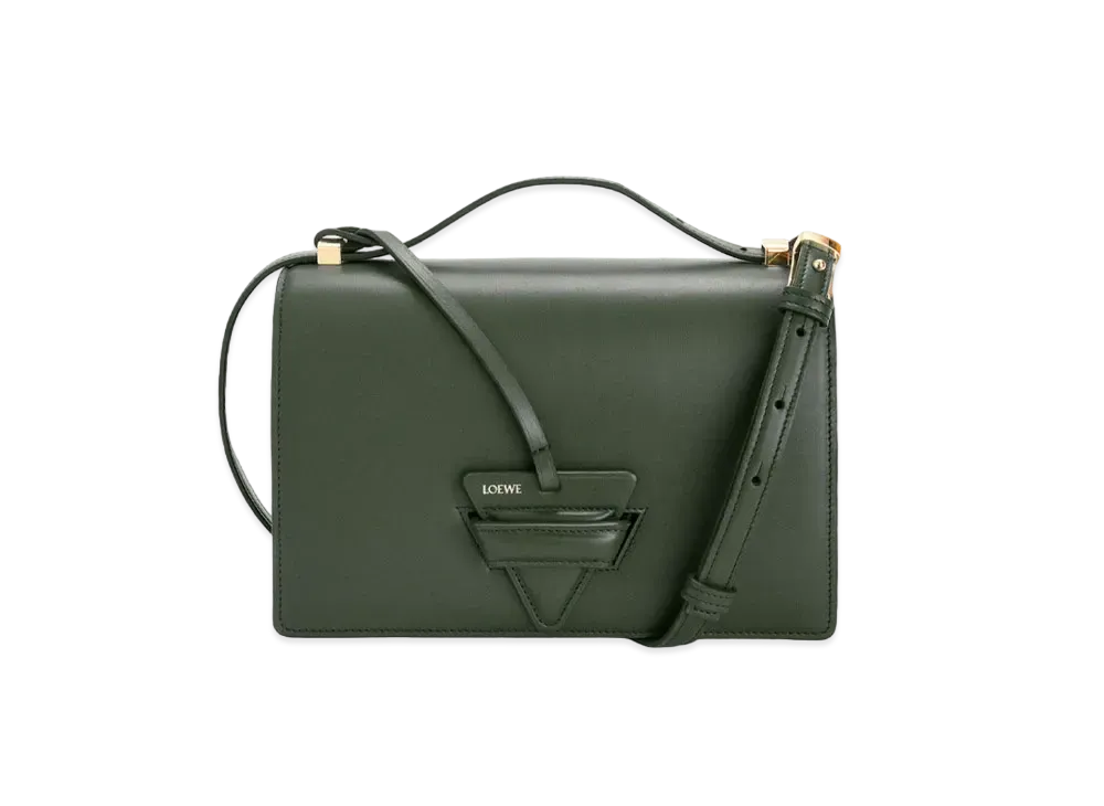 LOEWE Barcelona Bag In Silk Calfskin "Vintage Khaki"