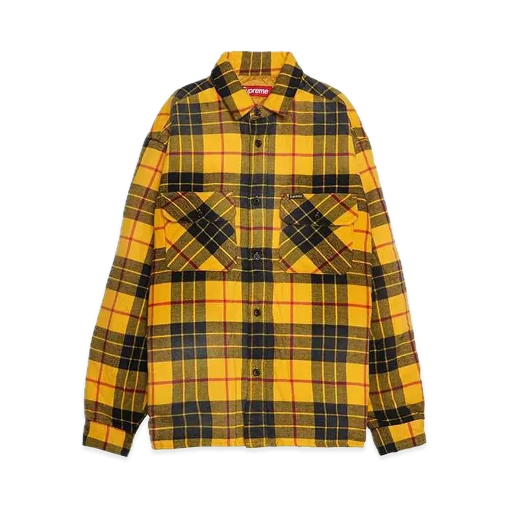 Supreme Quilted Plaid Shirt "Yellow"