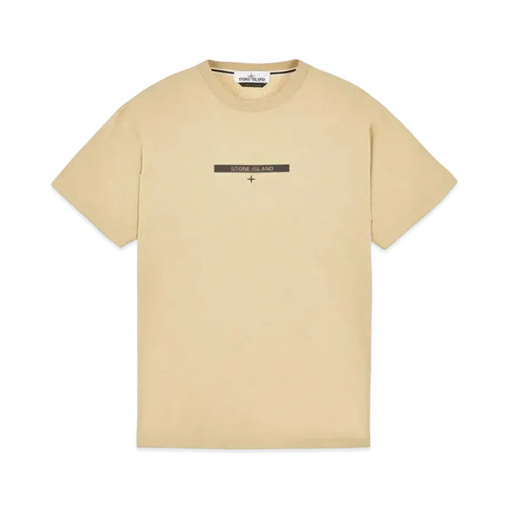 Stone Island 2NS84 COTTON JERSEY, 'MICRO GRAPHICS ONE' PRINT_SLIM FIT "Ibory"