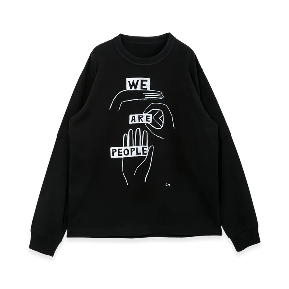 sacai by Geoff Mcfetridge Print L/S T-Shirt "Black"