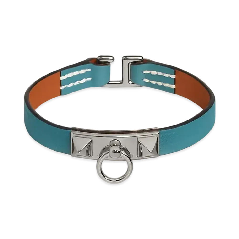 Hermes Rivale Mini Bracelet "Bleu Jean/Palladium"