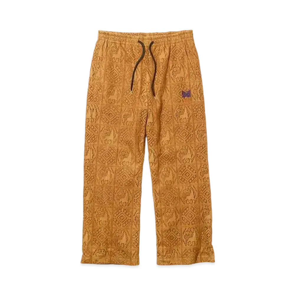 Needles x Sasquatchfabrix. String Easy Pant - Velvet Lace "Camel"