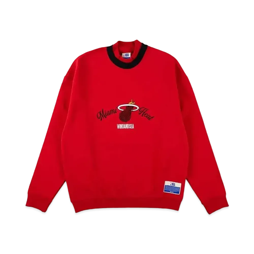 WIND AND SEA x NBA Double Neck Sweat Shirt "Miami Heat"