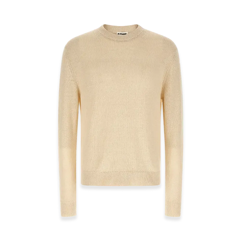 Jil Sander Silk Hemp Sweater "White"