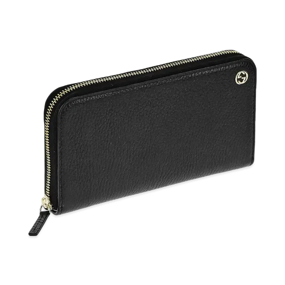 GUCCI Interlocking G Zip Around Wallet "Black"