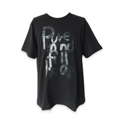 BLACK COMME des GARCONS Cotton Jersey Message Print "Black"