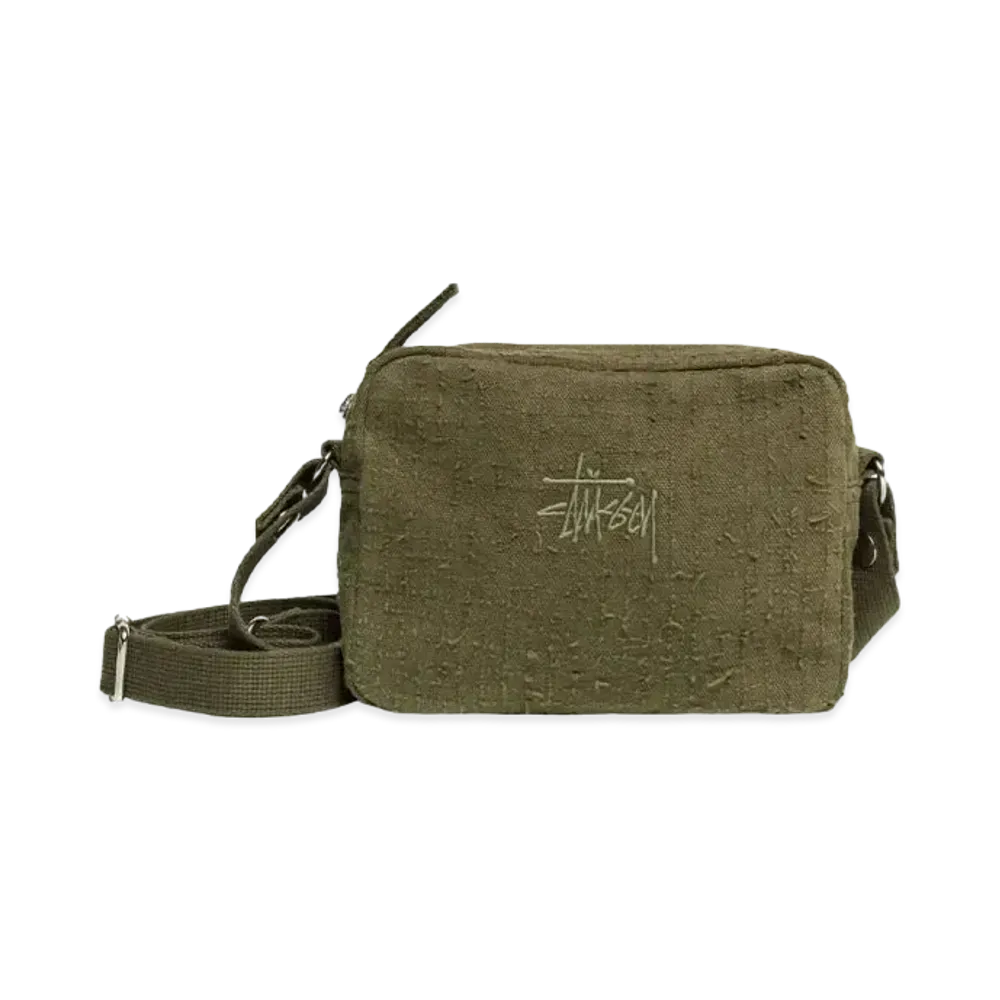 Stussy Needle Punch Side Pouch "Olive" (FA24)