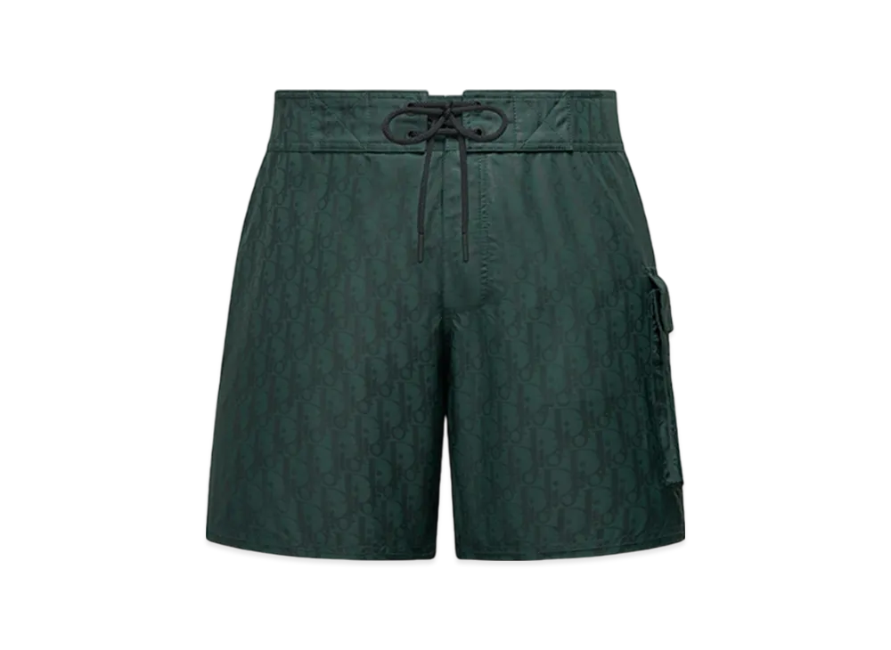 Dior Oblique Swim Shorts "Deep Green"