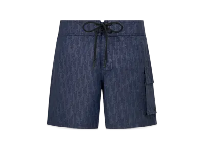 Dior Oblique Swim Shorts "Navy Blue"