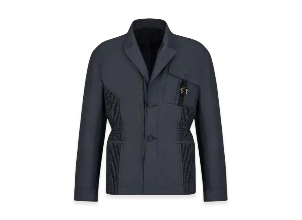 Dior Workwear Waxed Cotton Poplin Jacket "Navy Blue"