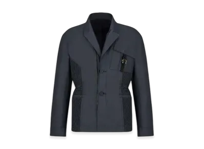 Dior Workwear Waxed Cotton Poplin Jacket "Navy Blue"
