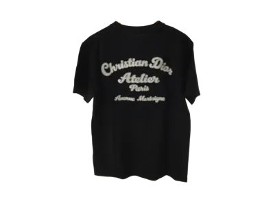 Dior HOMME Atelier Logo Print Crew Neck Short Sleeve T-Shirt "Black"