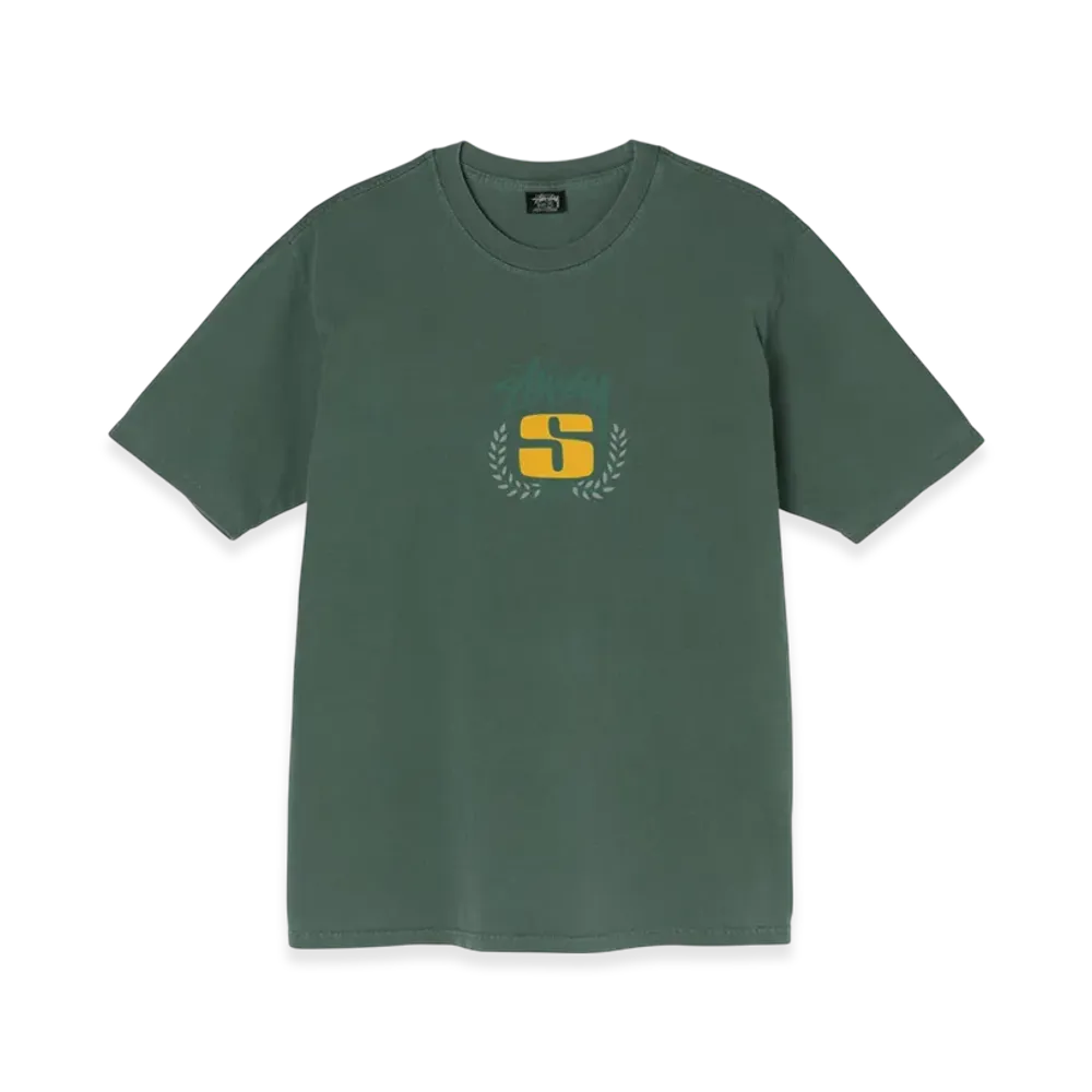 Stussy S Wreath Pigment Dyed Tee "Pine"