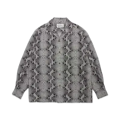 WACKO MARIA Python Open Collar Shirt "White"