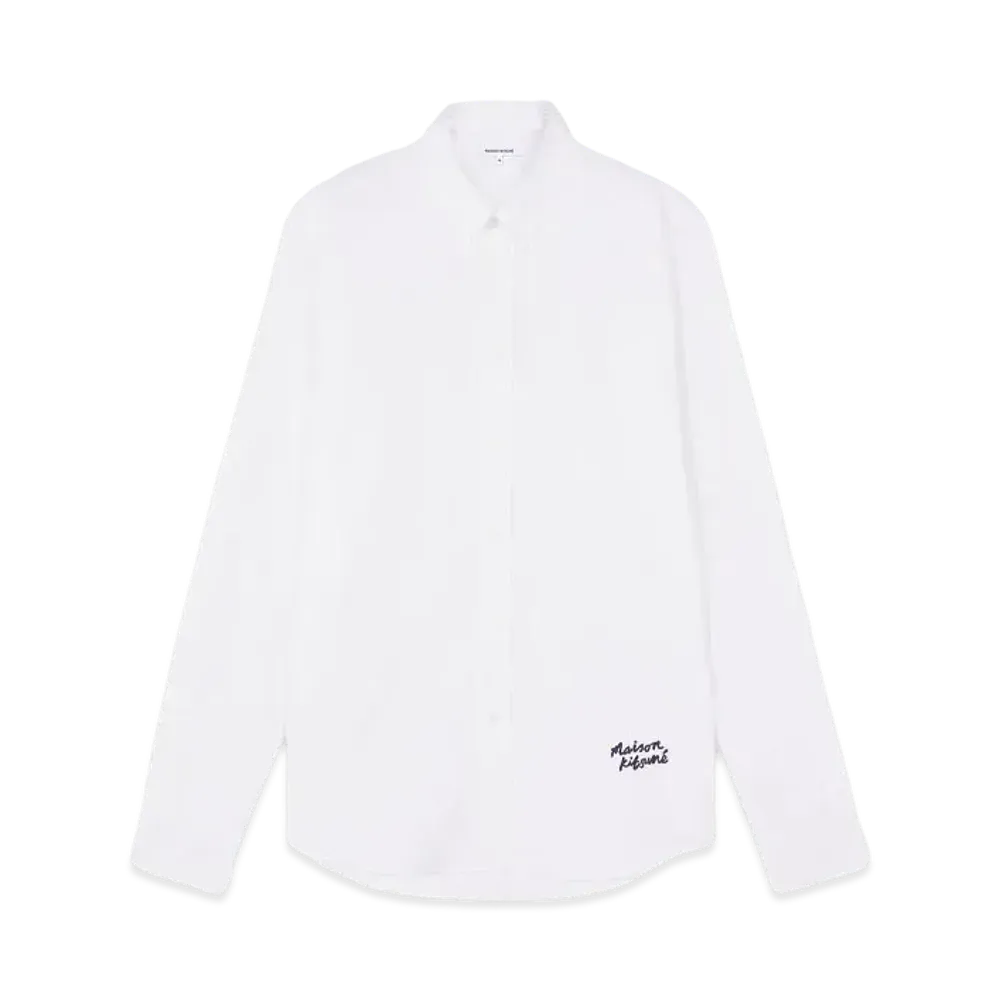 Maison Kitsune Handwriting Casual Bd Shirt "White"