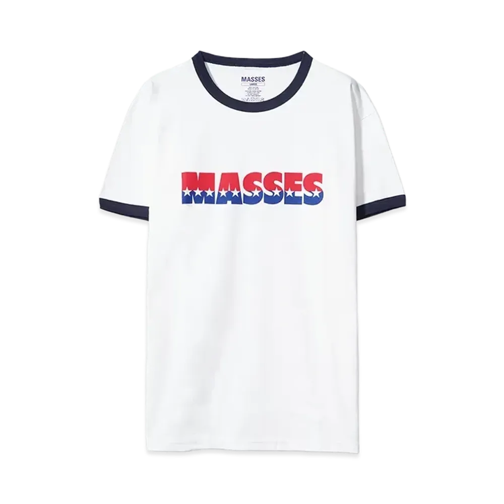 MASSES RINGER T-SHIRT STAR "WHITE/NAVY"