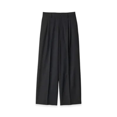 ssstein Long Wide Trousers "Black"