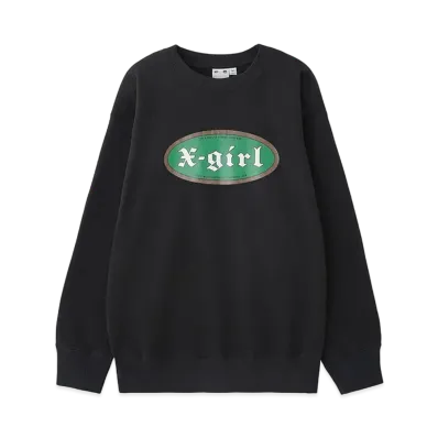 X-Girl Classic Oval Logo Sweat Top "Black"