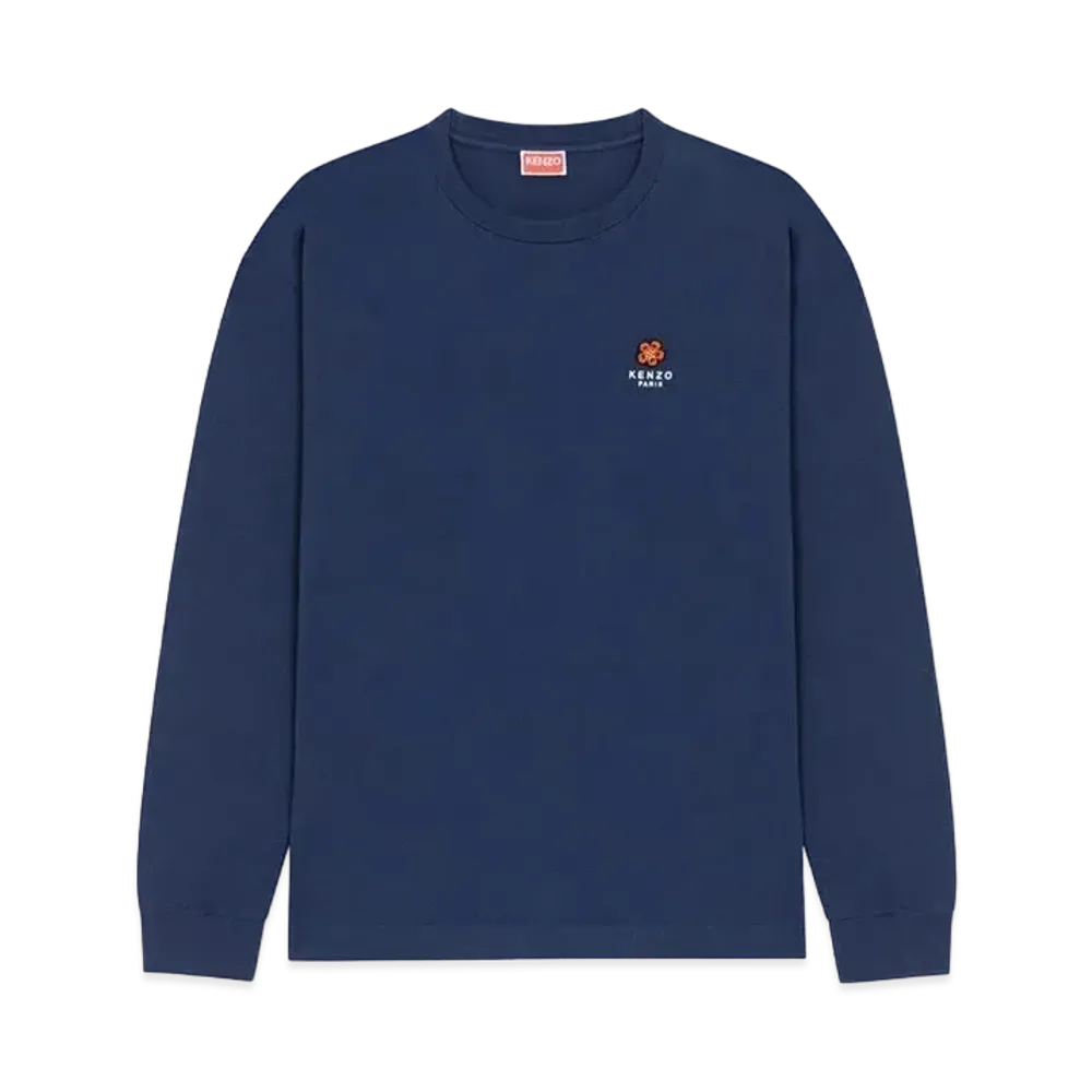 KENZO 'BOKE FLOWER' Long Sleeve T-shirt "Midnight Blue"