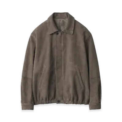 ssstein Goat Suede Zip Jacket "Olive"