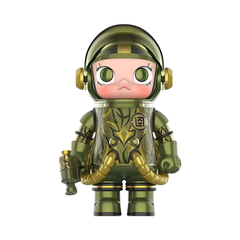 POP MART "MEGA COLLECTIONS" SPACE MOLLY 100% CLOT-Olive Alienegra