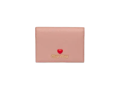 MIU MIU Madras Love Card Case "Orchid Pink"
