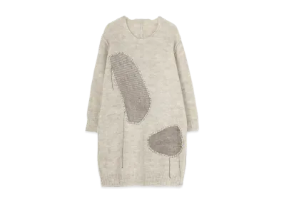 Yohji Yamamoto Y's PLAIN STITCH HAND STITCH KNIT PULLOVER "Light Gray"