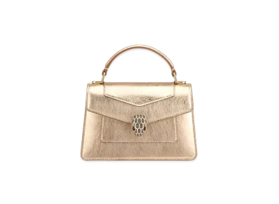 BVLGARI Serpenti Forever Mini Top Handle Bag "Light Gold"