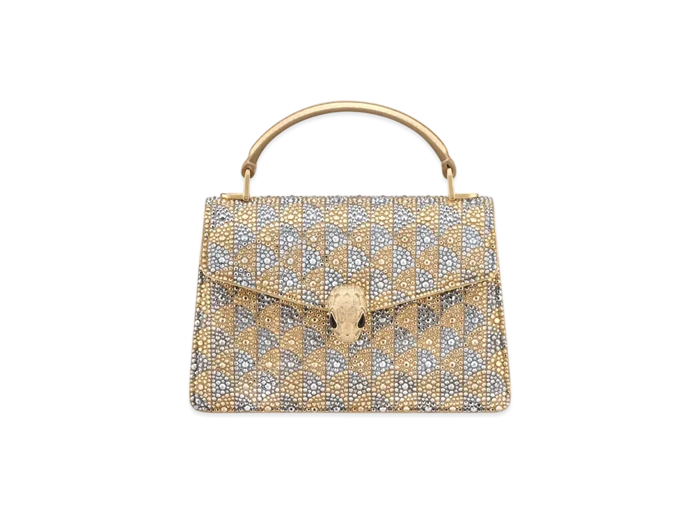 BVLGARI Serpenti Forever Mini Top Handle Bag "Light Gold"