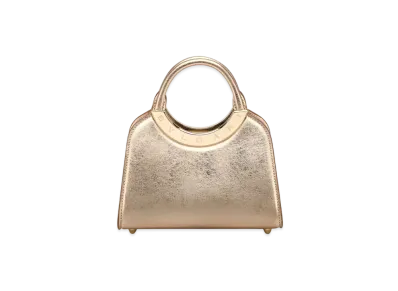 BVLGARI Roma Mini Top Handle Bag "Light Gold"