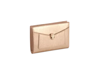 BVLGARI Serpenti Forever Folded Card Holder "Light Gold"