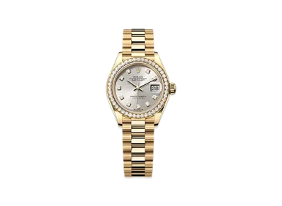 ROLEX Lady-Datejust 28mm Yellow Gold Diamond 279138RBR "Silver"