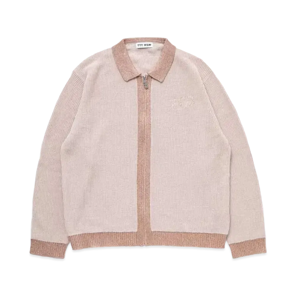 TTT MSW Lame Zip Up Cardigan "Beige"