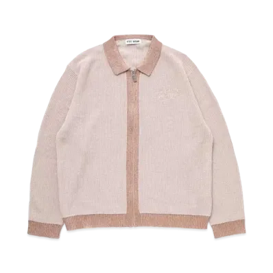 TTT MSW Lame Zip Up Cardigan "Beige"
