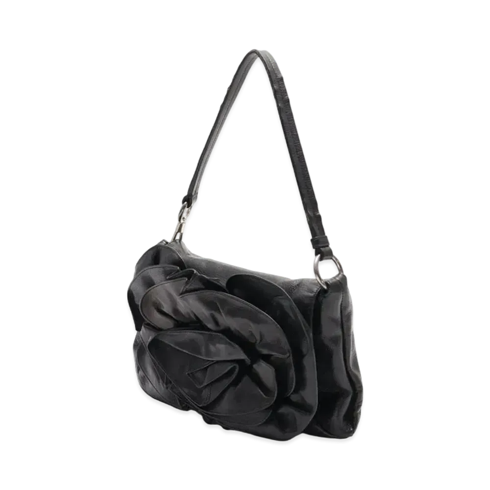 Saint Laurent Nadia Leather Semi Shoulder Bag "Black"