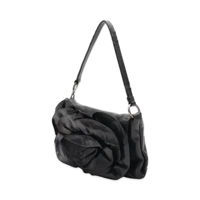 Saint Laurent Nadia Leather Semi Shoulder Bag "Black"