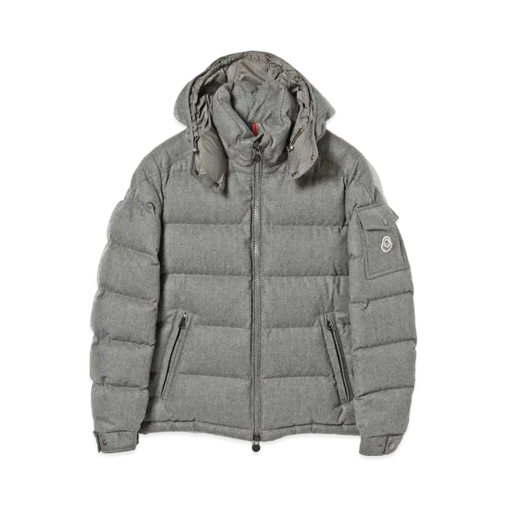 MONCLER Montgenevre Flannel Hooded Down Jacket "Gray"