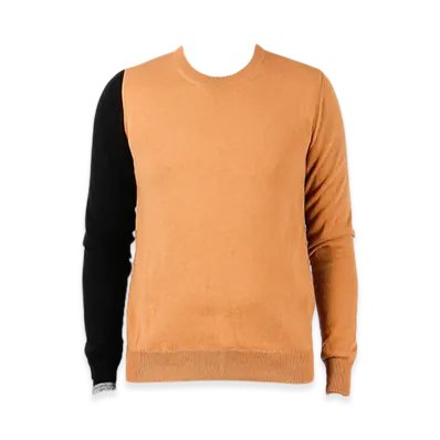 Maison Margiela Crewneck Wool Sweater "Navy/Beige"